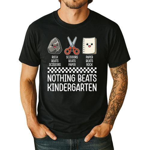 Nothing Beats Kindergarten Back To School Kids Teacher Men's Casual T-Shirt - teacherstshirts.com AU