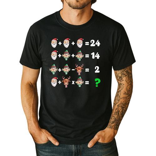 Order Of Operations Quiz Christmas Math Teacher Xmas Math Men's Casual T-Shirt - teacherstshirts.com AU