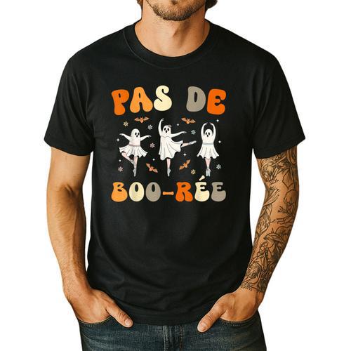 Pas De Boo-Rée Ghost Ballet Dancer Halloween Dance Teacher Men's Casual T-Shirt - teacherstshirts.com DE