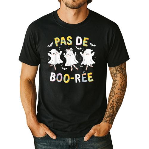 Pas De BOO-Rée Ghost Ballet Dancer Halloween Dance Teacher Men's Casual T-Shirt - teacherstshirts.com DE
