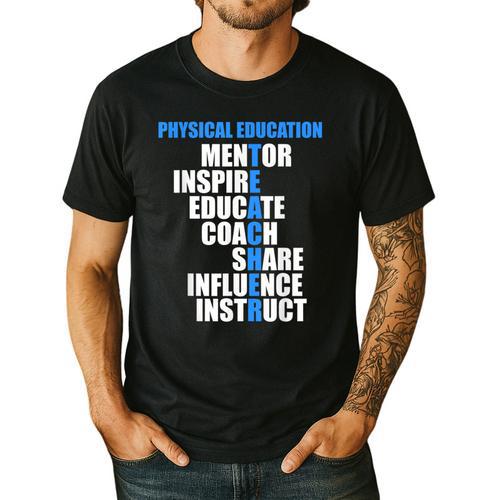 PE Physical Education Teacher For PE Teacher Men's Casual T-Shirt - teacherstshirts.com CA