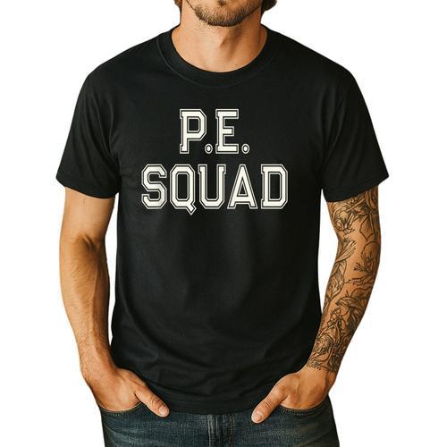 PE SQUAD Physical Education PE Teacher Team Kids Gym Crew Men's Casual T-Shirt - teacherstshirts.com AU