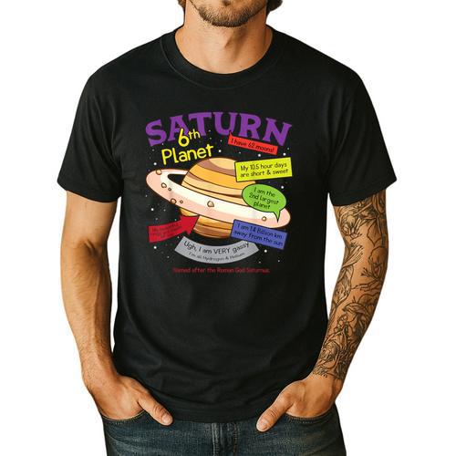 Perfect Planets Teachers Shirts Saturn For Solar System Men's Casual T-Shirt - teacherstshirts.com UK