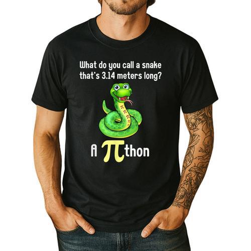 Pi Day Puns Pithon Math Teacher Jokes Women Men Kids Men's Casual T-Shirt - teacherstshirts.com