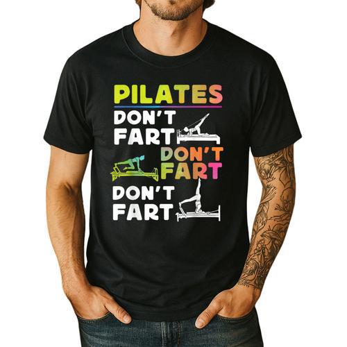 Pilates Instructor Teacher Watercolor Pilates Don't Fart Men Women Kids Men's Casual T-Shirt - teacherstshirts.com