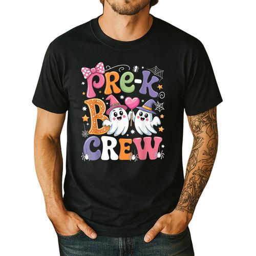 Pre-K Boo Crew Pre-K Teacher Student Kids Halloween Men's Casual T-Shirt - teacherstshirts.com UK