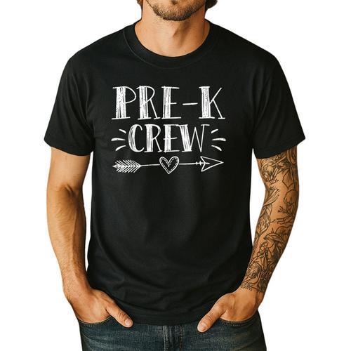 Pre-K Crew 1st Day Of School Pre-K Teacher Team Men's Casual T-Shirt - teacherstshirts.com DE