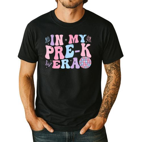 In My Pre K Era Groovy Back To School First Day Teacher Kids Men's Casual T-Shirt - teacherstshirts.com AU