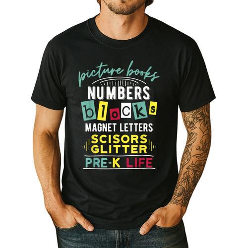 Pre-K Life Preschool Teacher Tees Men Women T-Shirt Men's Casual T-Shirt - teacherstshirts.com AU