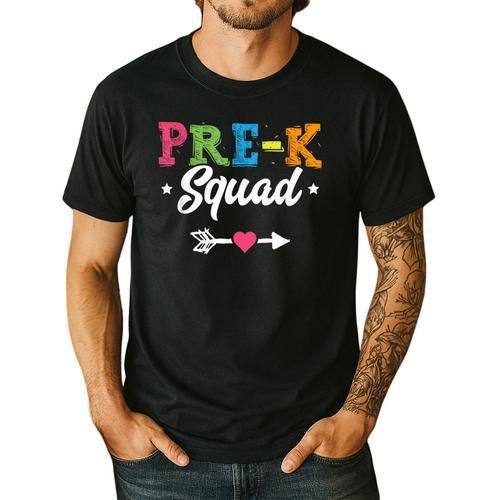 Pre-K Squad Teacher Student Kids Preschool Back To School Men's Casual T-Shirt - teacherstshirts.com DE