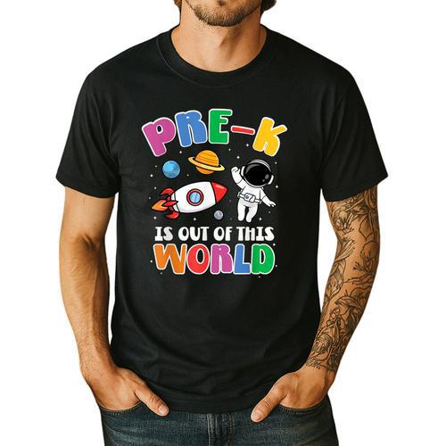 Pre-K Student Teacher Astronaut Space Back To School Men's Casual T-Shirt - teacherstshirts.com AU