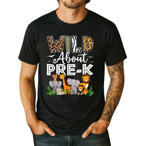 Pre-k Teacher Kids Back To School Wild About Pre-k Men's Casual T-Shirt - teacherstshirts.com UK