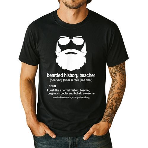Professor Ancient Teaching Education Bearded History Teacher Men's Casual T-Shirt - teacherstshirts.com