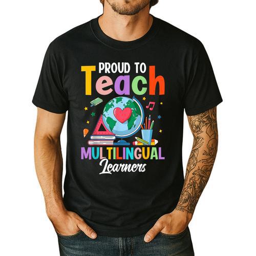 Proud To Teach Multilingual Learner ESL English Teacher Men's Casual T-Shirt - teacherstshirts.com AU
