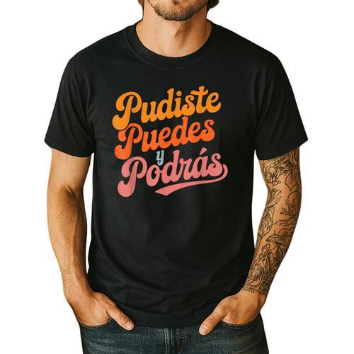Pudiste Puedes Podras Maestra Spanish Teacher Men's Casual T-Shirt - teacherstshirts.com