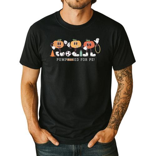 Pumpkin PE Teacher Team Physical Education Autumn Fall Men's Casual T-Shirt - teacherstshirts.com AU