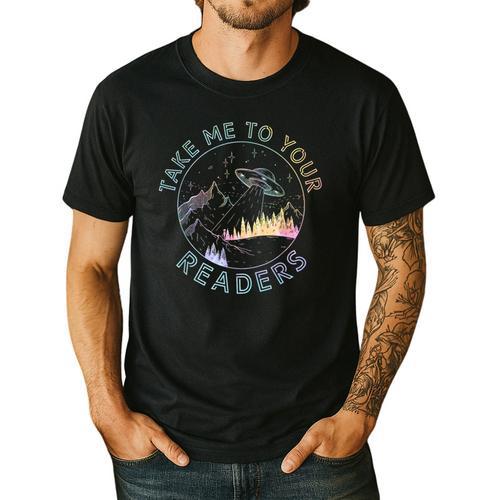 Take Reading English Teacher Library Alien Space T-S Tie Dye Men's Casual T-Shirt - teacherstshirts.com