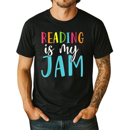 Reading Is My Jam Back To School Teacher Men's Casual T-Shirt - teacherstshirts.com AU