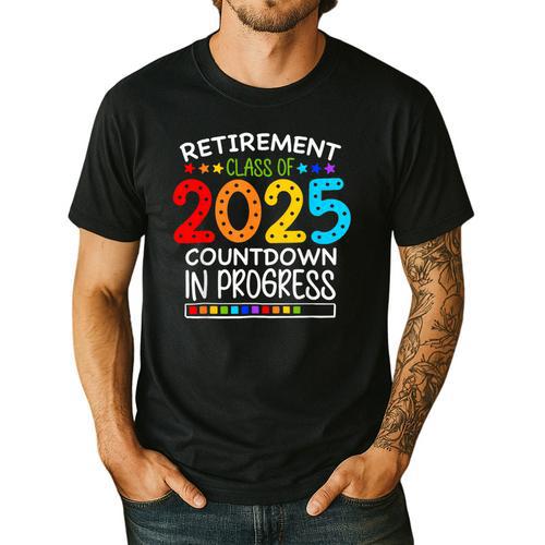 Retirement Class Of 2025 Teacher Countdown Loading Teacher Men's Casual T-Shirt - teacherstshirts.com