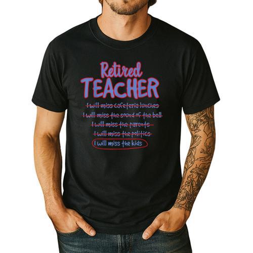 Retiring Teacher Tshirt For Retired Teachers For Men Women Men's Casual T-Shirt - teacherstshirts.com AU
