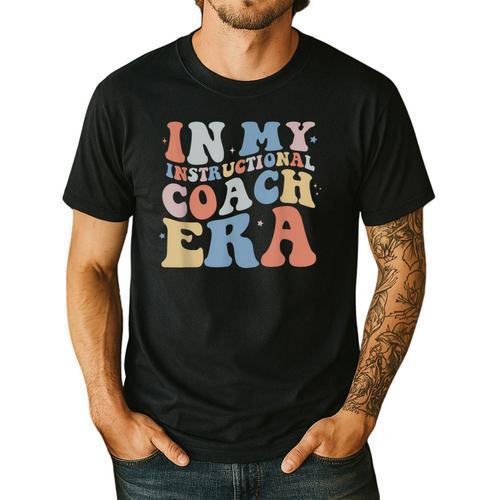 Retro Groovy In My Instructional Coach Era Teacher Men's Casual T-Shirt - teacherstshirts.com AU