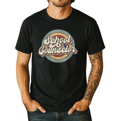 Retro School Counselor Back To School Teacher Squad Crew Men's Casual T-Shirt - teacherstshirts.com AU