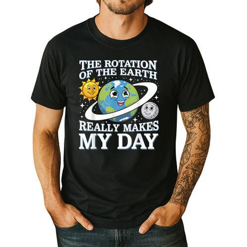 Rotation Of Earth Science Teacher Earth Day Men Women Men's Casual T-Shirt - teacherstshirts.com