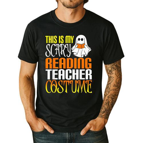 This Is My Scary Reading Teacher Costume Halloween School Men's Casual T-Shirt - teacherstshirts.com DE