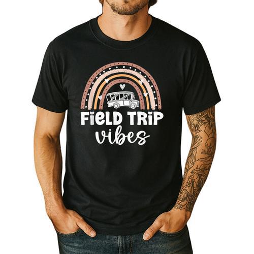 School Bus Trip Vibes Students Teachers Students Field Trip Men's Casual T-Shirt - teacherstshirts.com UK