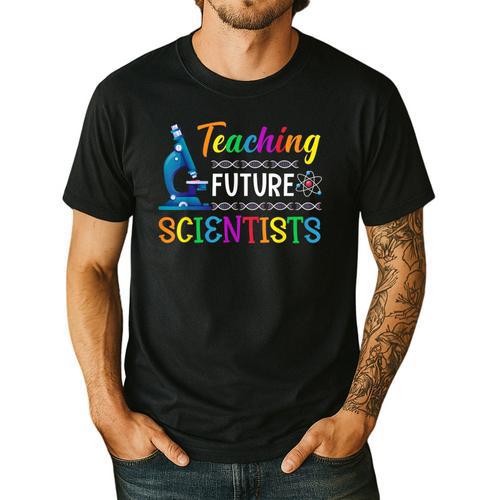 Science Teacher Teaching Future Scientists School Instructor Men's Casual T-Shirt - teacherstshirts.com