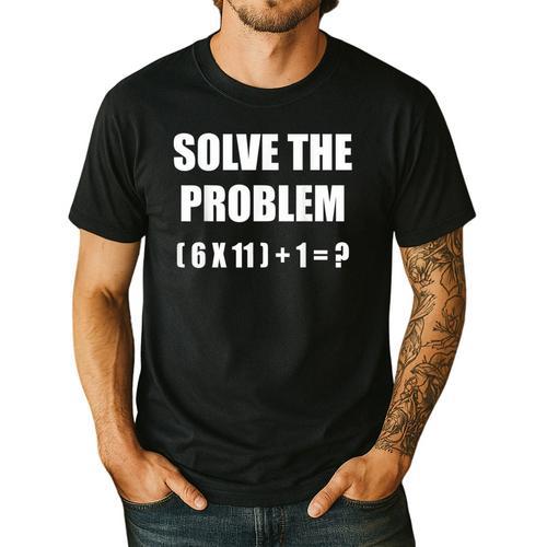 Solve The Problem Math Teacher Joke 67 Six Seven Meme Men's Casual T-Shirt - teacherstshirts.com AU