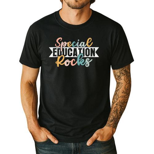 Special Education Rocks Sped Teacher Students Back To School Men's Casual T-Shirt - teacherstshirts.com AU