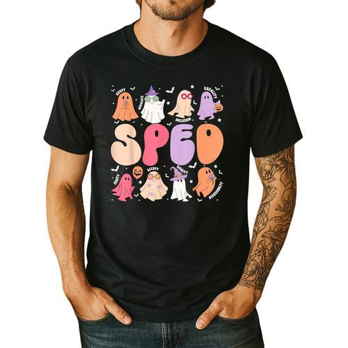 Special Education Teacher Ghosts Halloween SPED Teacher Men's Casual T-Shirt - teacherstshirts.com CA