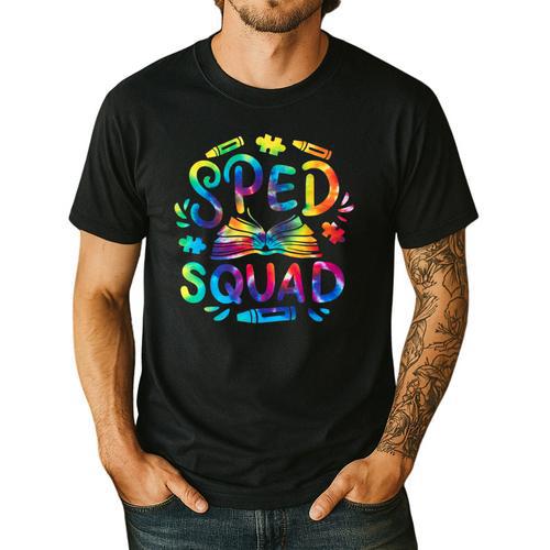 Special Education Teacher Sped Squad SPED Teacher Tie Dye Men's Casual T-Shirt - teacherstshirts.com UK
