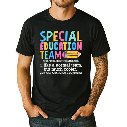 Special Education Team Definition Retro Ed Team Crew Teacher Men's Casual T-Shirt - teacherstshirts.com AU