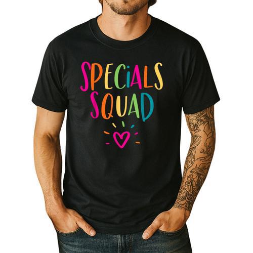 Specials Squad Art Music PE Tech Gym Teacher Team Men's Casual T-Shirt - teacherstshirts.com CA