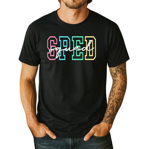 SPED Squad Team SPED Teacher Special Education Teacher Men's Casual T-Shirt - teacherstshirts.com AU