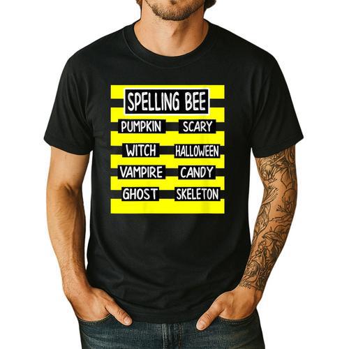 Spelling Bee Pun Halloween Costume For Teachers Men's Casual T-Shirt - teacherstshirts.com UK
