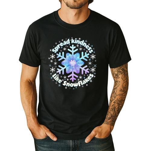 Spread Kindness Like Snowflakes Christmas Teacher Unity Day Men's Casual T-Shirt - teacherstshirts.com