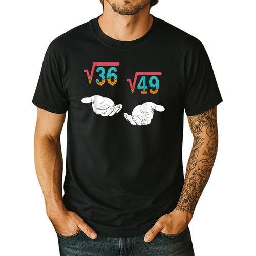 Square Root 36 49 Meme 67 Ice Cream Drip Math Teacher Tee Men's Casual T-Shirt - teacherstshirts.com AU