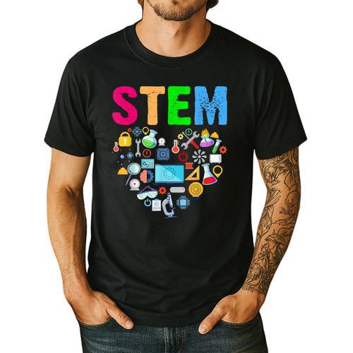 STEM Science Technology Engineering Math Teacher Men's Casual T-Shirt - teacherstshirts.com