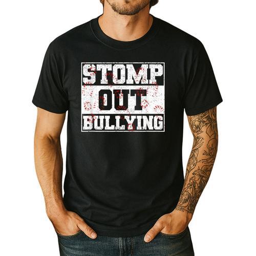 Stomp Out Bullying Back To School Education Teacher Men's Casual T-Shirt - teacherstshirts.com