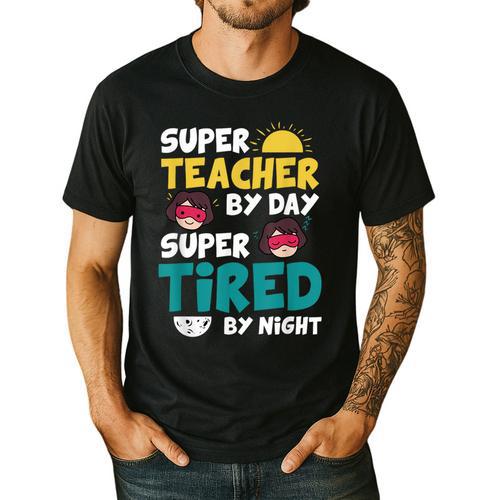Super Hero Teacher Superheroes Men's Casual T-Shirt - teacherstshirts.com CA