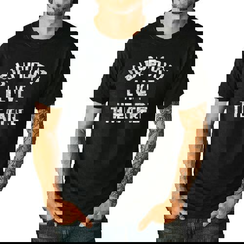 Support Live Theatre Drama Club Actor Actress Drama Teacher Men&#x27;s Casual T-Shirt - teacherstshirts.com