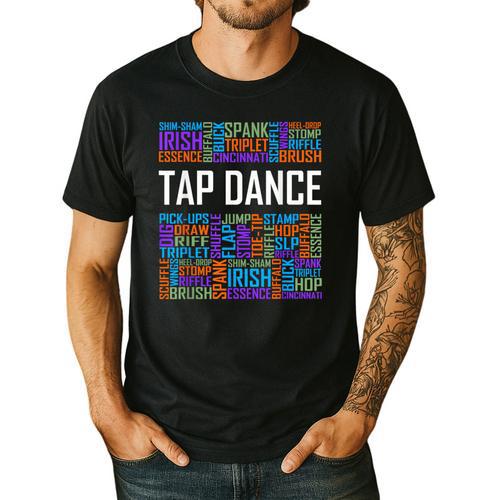 Tap Dance Words Lover Tap Dancer Dancing Teacher Men's Casual T-Shirt - teacherstshirts.com CA