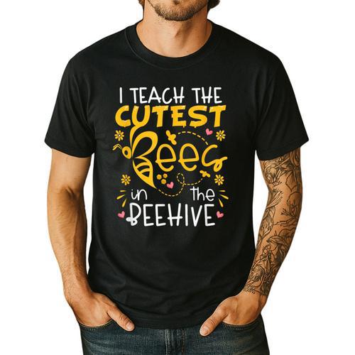 I Teach The Cutest Bees In The Beehive Teacher Men's Casual T-Shirt - teacherstshirts.com UK