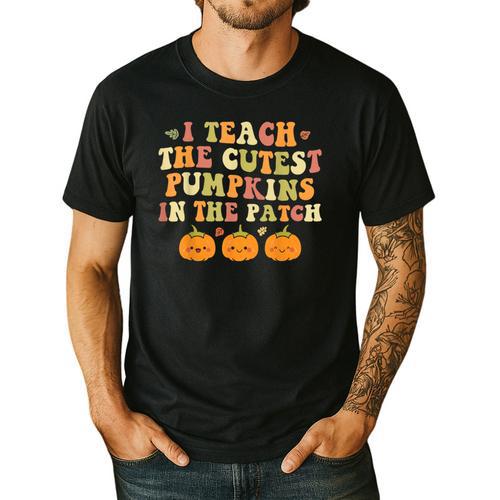 I Teach The Cutest Pumpkins In The Patch Fall Season Teacher Men's Casual T-Shirt - teacherstshirts.com UK