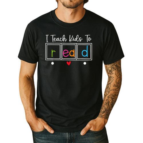 I Teach Kids To Read Reading Teacher Appreciation Men's Casual T-Shirt - teacherstshirts.com DE