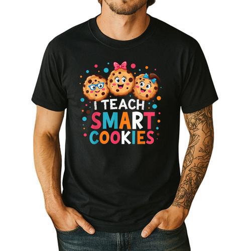 I Teach Smart Cookies Cute Back To School Teacher Men's Casual T-Shirt - teacherstshirts.com