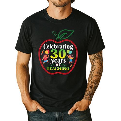 Teacher Celebrating 30 Years Of Teaching Students School Men's Casual T-Shirt - teacherstshirts.com CA
